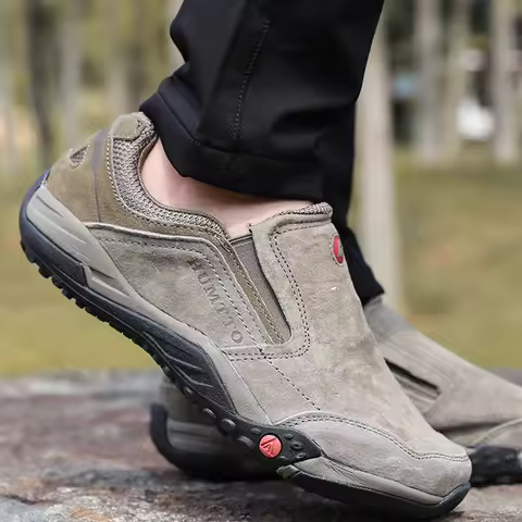Humtto Men's Hiking Shoes Ourdoor Jogging Trekking Sneakers Lace Up Athletic Shoes Comfortable Light