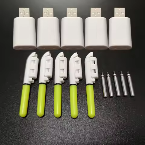 5 pcs/lot Light Stick With Rechargeable CR322 CR425 Battery Clip on Telescopic Fishing Rod Glowing L