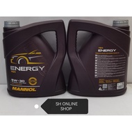 MANNOL MN7511 Enegry SAE 5W-30 API SN/CH-4 ACEA A3/B4 Fully Synthetic Engine Oil (4 Litre)
