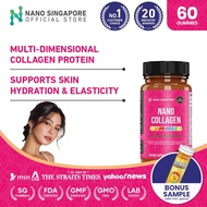 Collagen Gummies 200mg Jelly w/ Vitamin C E + Biotin + Zinc + Collagen Peptide, Skin Moisture (60s)