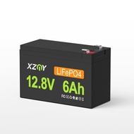 12V 6Ah LiFePO4 Lithium Battery, 4000+ Cycles 12V 6Ah Lithium Battery Built-in 10A BMS, 12 Volt 6Ah 