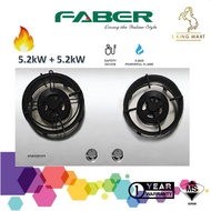 Faber Built in Hob Stainless Steel Gas Cooker Powerful Flame 10.4kW IVANO 76 SS Stove Dapur Besi Dapur Steel Dapur Tanam Besi