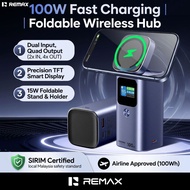 REMAX JP339 Power Bank 15000mAh 100W Fast Charging Hub 15W Wireless Charger Powerbank 3C