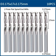 3.175Mm Shank PCB Milling Cutter แกะสลักบิตไทเทเนี่ยมเคลือบคาร์ไบด์ End Mill สำหรับ PCB เครื่องข้าวโพดเครื่อง CNC router Bits