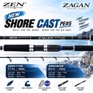 ZEN ZAGAN SHORE CAST SPINNING LIGHT POPPING CASTING SALTWATER PINTAIL FISHING ROD