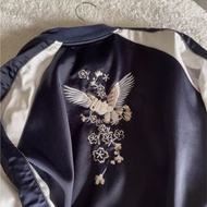 橫須賀刺繡緞面棒球外套 古著飛行外套