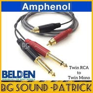 BELDEN 2Meter Amphenol 1/4 to Amphenol RCA | RCA TO MONO AV CABLE