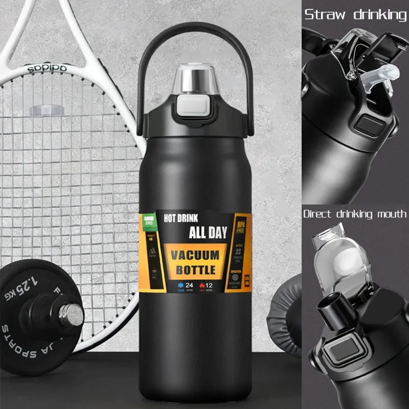 Stainless Steel Thermo 84oz Bottle 1.2/1.5/2.5Large Capacity Thermo Water Portable Vacuum Mug Thermo
