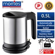 MORRIES 0.5L STAINLESS STEEL KETTLE MS TK816 (DUAL VOLTAGE) (TRAVEL KETTLE)