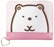 Sun Art Sumikko Gurashi Round Bill Wallet Shirokuma 132207 Face Pattern Patch Series Wallet Pink