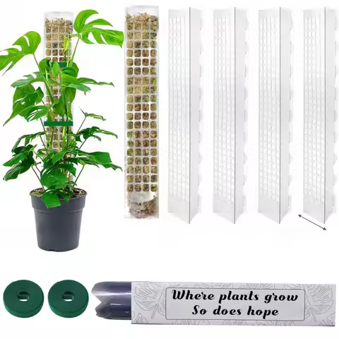 24/36/48Inch Climbing Plant Water Moss Column Indoor Plastic Moss Pole for Sphagnum Support Potted P