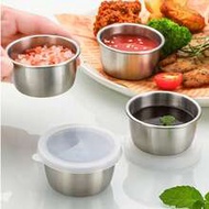 2/4/6pcs Stainless Steel Salad Dressing Containers - 1.6oz Leak-Proof Portable Sauce Cups With Clear