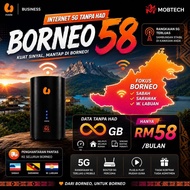 Bundle Modem 5G Mobtech X Umobile WiFi BORNEO 58 High Speed 4G 5G