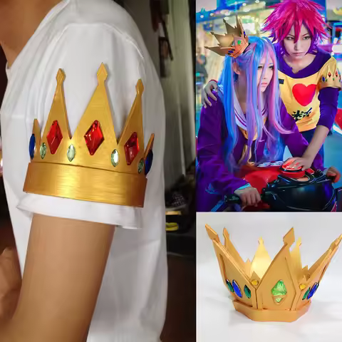 Anime No Game No Life Sora Armlet Arm Cuff Shiro Crown Headwear Custom Cosplay Prop Gifts Halloween 