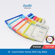 CARD HOLDER / Name Tag BANTEX 8866 ID 6 VARIASI WARNA Putih Orange Biru