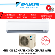 Brand subsidy Daikin 2.0hp R32 non inverter smart WiFi air cond ftv50pb/rv50pb-Daikin warranty Malay