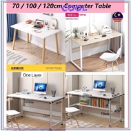 Computer Desk Study Table Simple Modern Writing Student 70cm 100cm 120cm Economy Furniture Meja Komp
