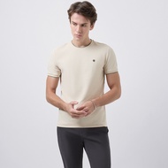 LTD เสื้อยืดทรงสลิม ผู้ชาย สีเบจ | Tee Shirts | 00943