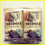 Kimnori Sambuja Korean Mini DoSiRak Gim Roasted Laver Seaweed 2gx10