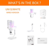 Comica Ejoy Uni Pro USB không dây Microphone với USB C receiver RGB micrô điện dung cho PC/máy tính/