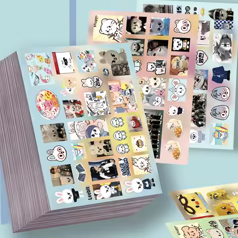 8pcs new SKZOO cartoon Creative Cut Film Stickers Stray Kids HyunJin Felix photo phone case water cu