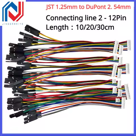 5pcs/lot JST 1.25mm to DuPont 2. 54mm-1P Cable Connection/Terminal Wire Long 10/20/30cm DuPont Wire 