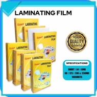 QUAFF>ag>Laminating>Ig}Film>vn}A4>CQ}Short>WP}&>CM}Long>A}Size>B}Hot Process 125 Micron - 100 films