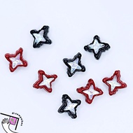 1pc Chrome Star Beads Enamel Bead/ Shaped Iron Bead/ BINTANG