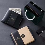 Mini Classic Cowhide Wallet - Double folding, size 12 x 9 cm, Artemis brand