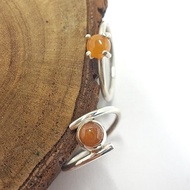 時晴金工  | 秋意的蛻變新生 | 錳鋁榴石銀戒