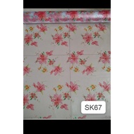 New SK67 FLOWER MOTIF GLASS STICKER