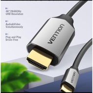 Kabel Adapter CGUBG USB Type C to HDMI Cable 4k 60HZ 2M Vention Competible For Macbook iMac iPhone i