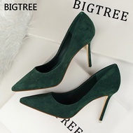 Bigtree Ladies Stiletto Suede Heels - Professional OL Shoes