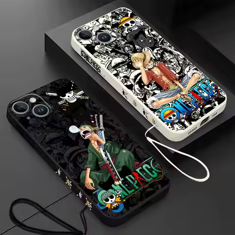 D-Luffy O-Ones P-Pieces Phone Case for iPhone 11 15 Pro Max 7 8 Plus 11 Pro XS Max 14 13 Plus XR X 1