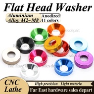 Multicolor Aluminum Alloy Washer Countersunk Flat Head Washer M2M2.5M3M4M5M6M8 Wear-Resistant Model 
