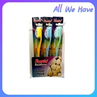 (3 IN A SET) Fantes Tooth Brush Natural Fante Toothbrush Berus Gigi Rainbow Natural SOFT MEDIUM HARD