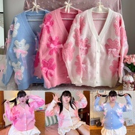 Jolly Cardigan Fluffy Bear With Bow For Chubby Girls Large Size (Chest-54)