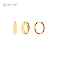 Maison de Jewels - Red Carpet Oval Hoops