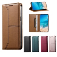 Premium Leather Magnetic Closure Wireless Charging Case for Samsung Galaxy A35 A55 A06 A07 A26 A17 A