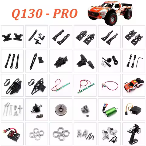 Q130 PRO RC Automotive Parts Turning Shaft Gear Bearing Pull Rod Steering Cup Swing Arm Motor Tire S