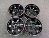 日本RAYS TE37 SAGA TA色限量版單片鍛數據18吋5×114.3前8.5j et35後9.5j et35