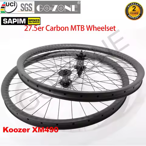 New Symmetry/Asymmetry 27.5er Carbon MTB Wheels Light Tubeless Koozer XM490 Sapim Thru Axle / Quick 