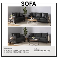 2+3 Seater Fabric Sofa Brown Vinyl Sofa Living Room Sofa 2 Seater Sofa 3 Seater Sofa Faux Leather So