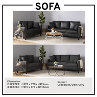 2+3 Seater Fabric Sofa Brown Vinyl Sofa Living Room Sofa 2 Seater Sofa 3 Seater Sofa Faux Leather Sofa