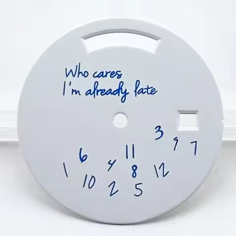 31mm Dial Who Cares I'm Already Late dial Miyota 8285 dial dual calendar for Miyota 8285 movement Wa