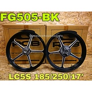 Forged Rim FG505 Black Yamaha LC5S Y125Z Y15ZR RCB Sport Rim 185/250/17' Racing Boy LC135 5 Speed / 