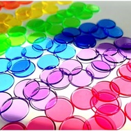 25mm transparent arcylic board game coin education game