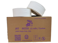 Jumbo Toilet Rolls [12 Rolls per Box] 2 ply x 250M x 12 *100% Pure Pulp Good Quality
