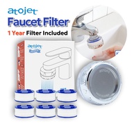 Atojet Premium Faucet Filter (1 Unit) + 1 Pack Refill Filters (1-Year Supply) | Rust & Vitamin Filte