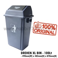 DREHEN XL BIN - 100Lt - Tong sampah / Swing Top Dustbin / Recycle Dustbin / dustbin / Swing / Bin / 